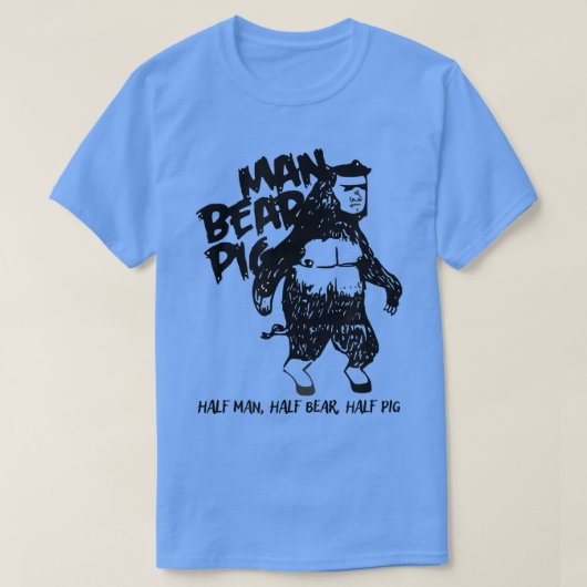 Man Beer Varkens Funny Dierlijk Mannen T-shirt (Design voorkant)