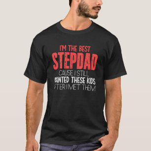 Man Beste Stiefvader Vaderdag Bonus Vader Stiefvad T-shirt