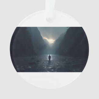 Man bij zonsopgang in Prachtige Majestic Mountain  Ornament