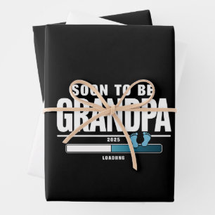 Man binnenkort opa Geschat 2025 Nieuwe opa Inpakpapier Vel