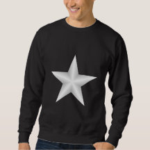 Man Black and White Star Sweatshirt