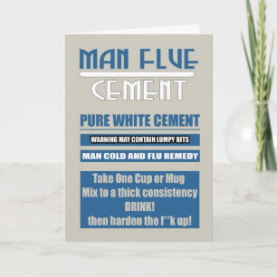Man Blauw - Koud, wordt snel goed in blauw en ceme Kaart