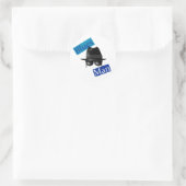 Man Blues Ronde Sticker (Tas)