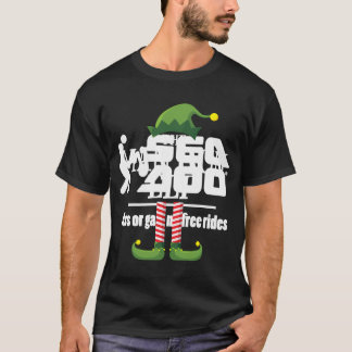 Man Bun Elf Bijpassende Familie Groep Kerstfeest  T-shirt