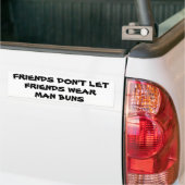 Man Bun-interventie Bumpersticker (Op Truck)
