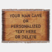 Man Cave Blanket PERSONALISEERD MET Jouw tekst Deken (Voorkant)