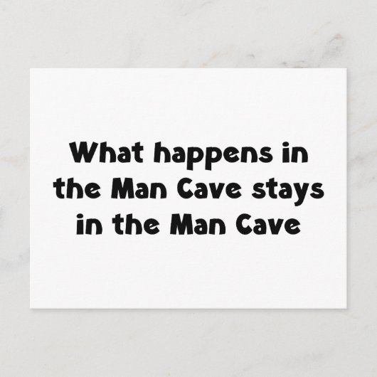 Man Cave Briefkaart (Voorkant)