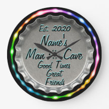 Man Cave Clock! Neon kijk!