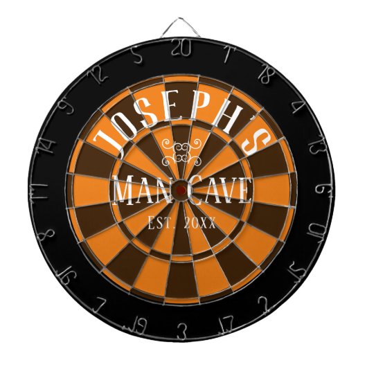 Man Cave Custom Name Dart Board Dartbord (Voorkant)