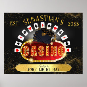 Man Cave Decor Spel Poker Room Aangepaste Casino S Poster