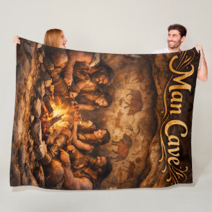 Man cave deken/luxueuze man cave decoratie/cadeaub fleece deken
