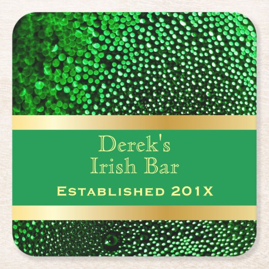 Man Cave Funny Beer Vierkante Kartonnen Onderzetter (Voorkant)