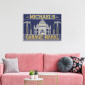 Man Cave Funny Garage Mahal Tools | Aangepaste naa Canvas Afdruk (Insitu (Woonkamer))