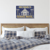 Man Cave Funny Garage Mahal Tools | Aangepaste naa Canvas Afdruk (Insitu (Slaapkamer))