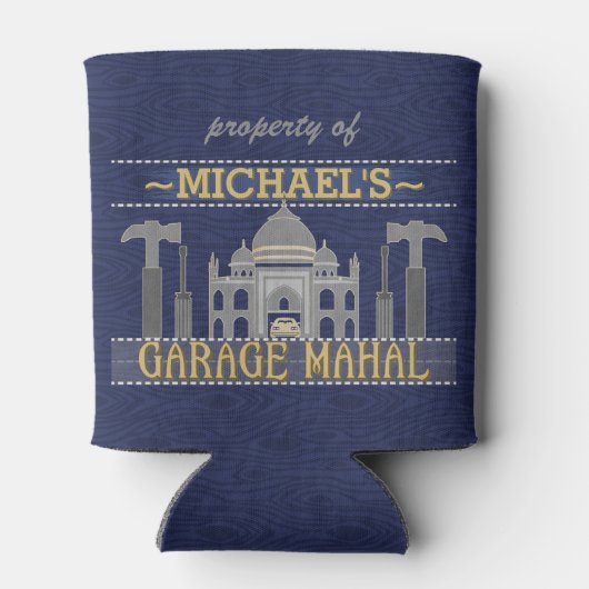 Man Cave Garage Mahal Funny voor Mannen | Geperson Blikjeskoeler (Achterkant)