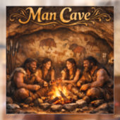 Man cave grote raamsticker (Vel 2)