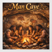 Man cave grote raamsticker (Vel)