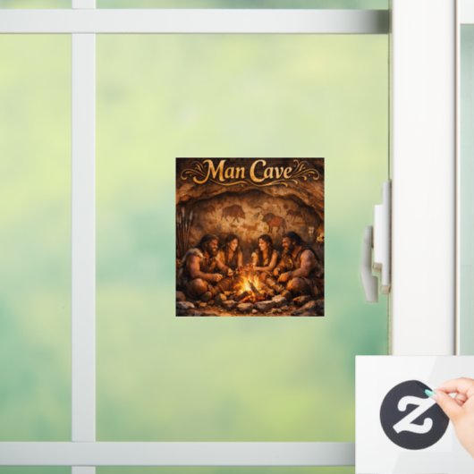 Man cave grote raamsticker (Huis)