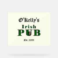 Man Cave Irish Pub Bar Tavern Acryl teken