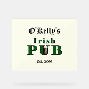 Man Cave Irish Pub Bar Tavern Acryl teken Bord
