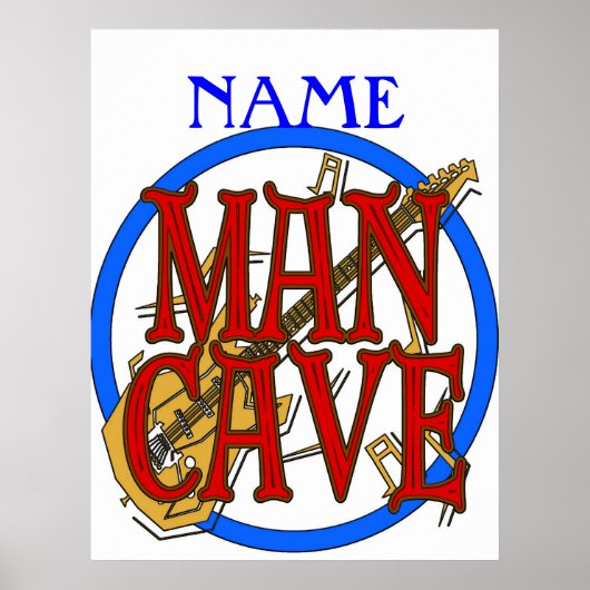 Man Cave, NAAM voegt tekst toe Poster (Voorkant)