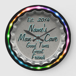 Man Cave Neon Beer Pet Clock! NAAM en DATUM toevoe Grote Klok