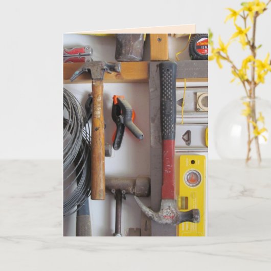 Man Cave - Outils - Carte Fête des pères (Fleur jaune)