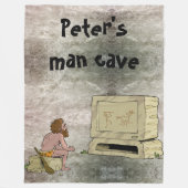 Man Cave Personalized Fleece Deken (Voorkant)