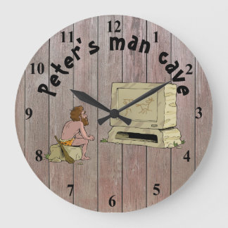 Man Cave Personalized Large Clock Grote Klok