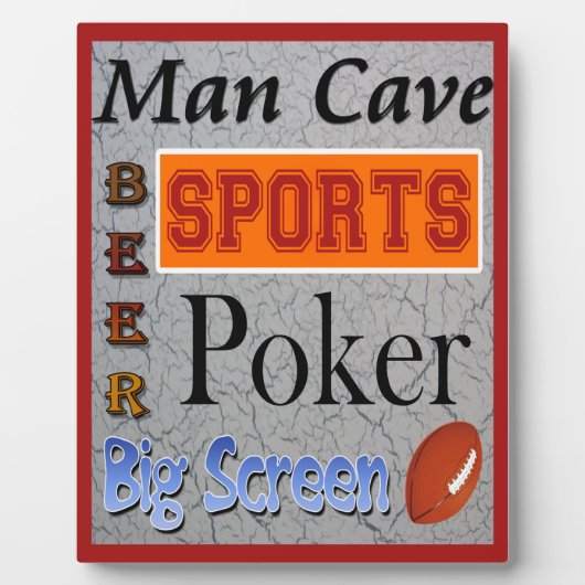 Man Cave Plaque Fotoplaat (Voorkant)
