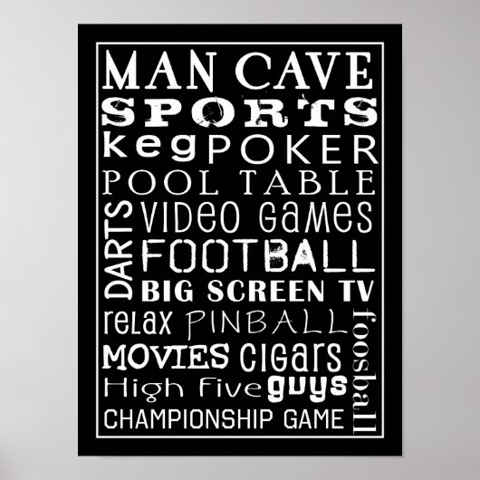 Man Cave Poster (Voorkant)