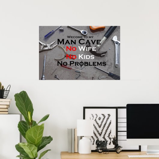 Man Cave Poster (Thuiskantoor)