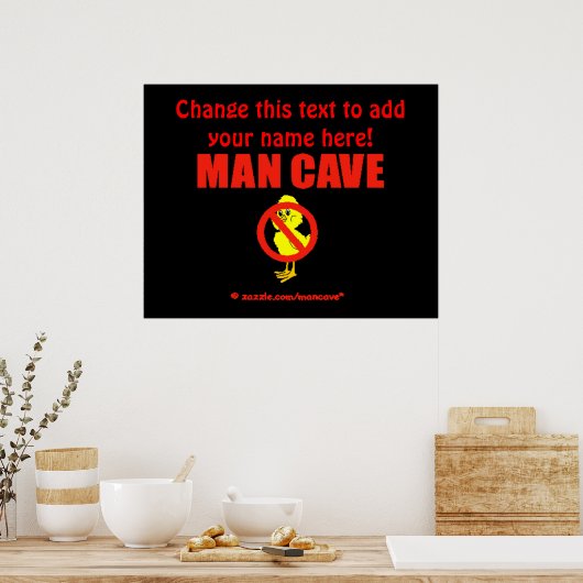 Man Cave Poster Modèle (Cuisine)