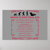 Man Cave Rules Poster (Voorkant)