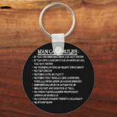 Man Cave Rules Sleutelhanger (Voorkant)
