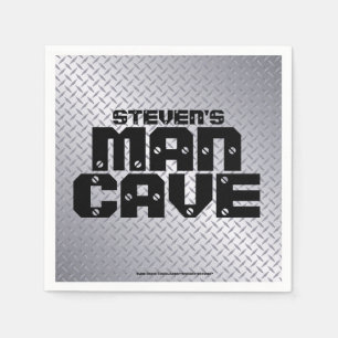 Man Cave Stainless Steel Diamond Bord Napkins Servet