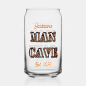 Man Cave Text Effet Bière Can Verre Drinkware (Verso)