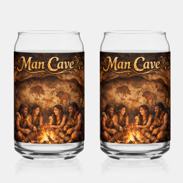 Man cave tumblers/glazen/bar accessoires blikvorm glas