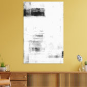 'Man Cave Worthy' Abstracte kunst in zwart-wit Canvas Afdruk (Insitu (Woonkamer))