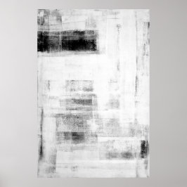 'Man Cave Worthy' Abstracte kunst in zwart-wit Poster