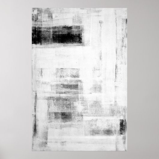 'Man Cave Worthy' Abstracte kunst in zwart-wit Poster (Voorkant)