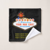Man Cave Your Garage Fameux Signal Nom Personnalis (Gant de toilette)