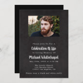 Man Celebration Of Life Memorial Invitations (Devant / Derrière)