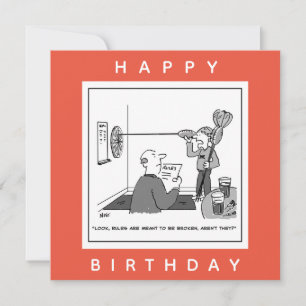 Man Cheating in Darts Cartoon Kaart