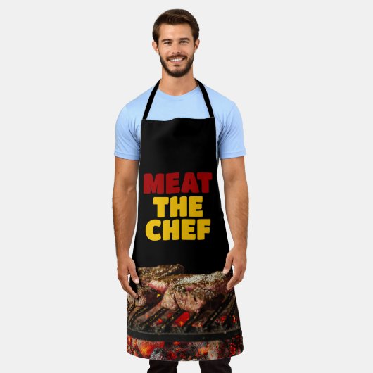 Man Chef Schort (Gedragen)