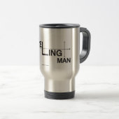 Man commuter Mok reizen (Voorkant rechts)