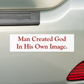 Man Creëer God in zijn eigen Afbeelding. Bumpersticker (Op auto)