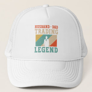 Man Dad Trading Retro, Day Trader Stock Market Trucker Pet