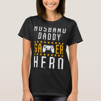 Man Daddy Gamer Hero Online Spellen Contr T-shirt