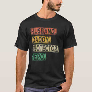 Man Daddy Protector Hero Grappige Vaderdag Fa T-shirt